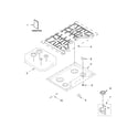 Maytag MGC9530DS00 cooktop, burner and grate parts diagram