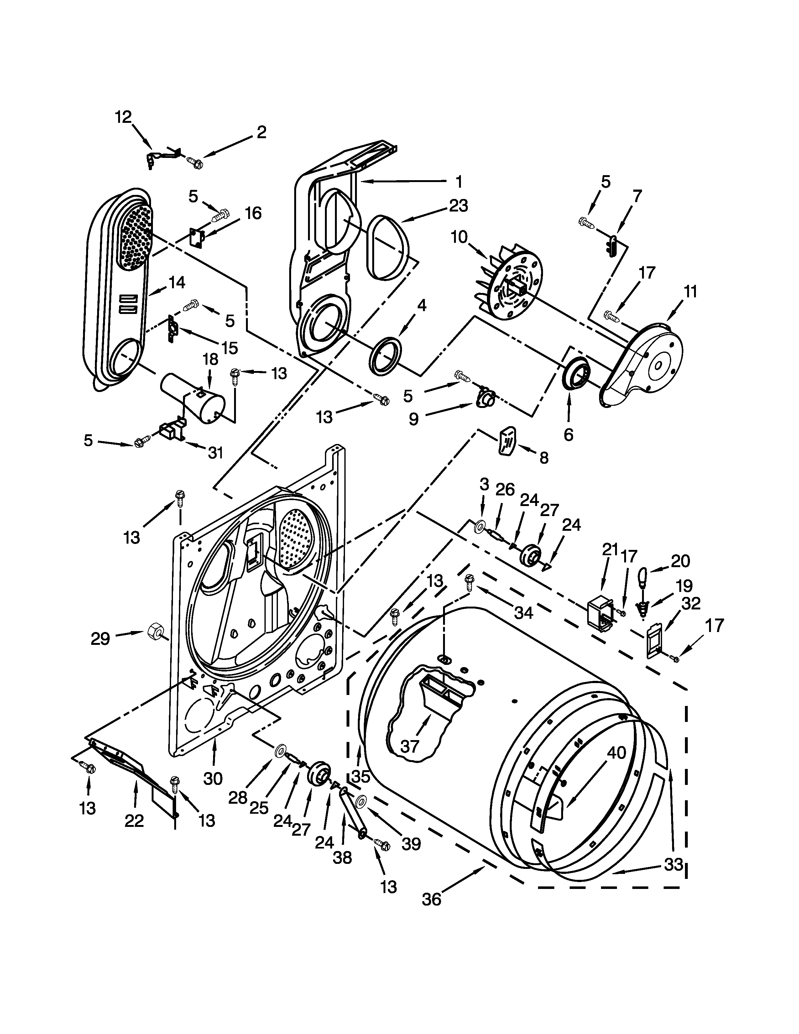 Whirlpool WGD4850BW2 bulkhead parts diagram