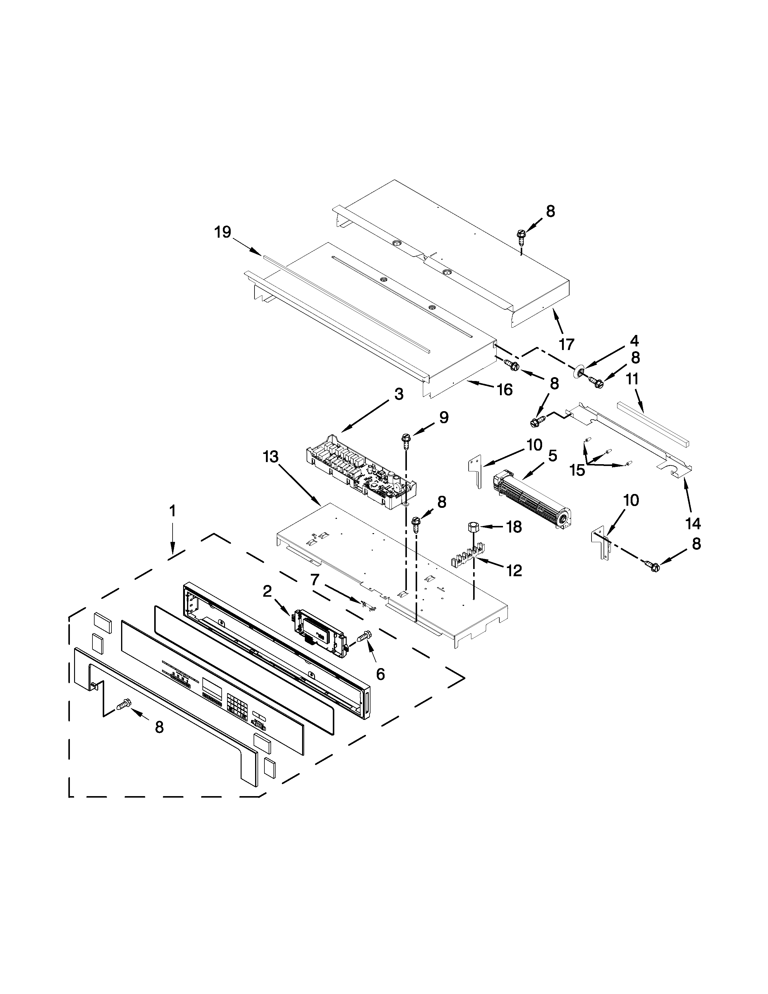 Ikea IBD350DS00 control panel parts diagram