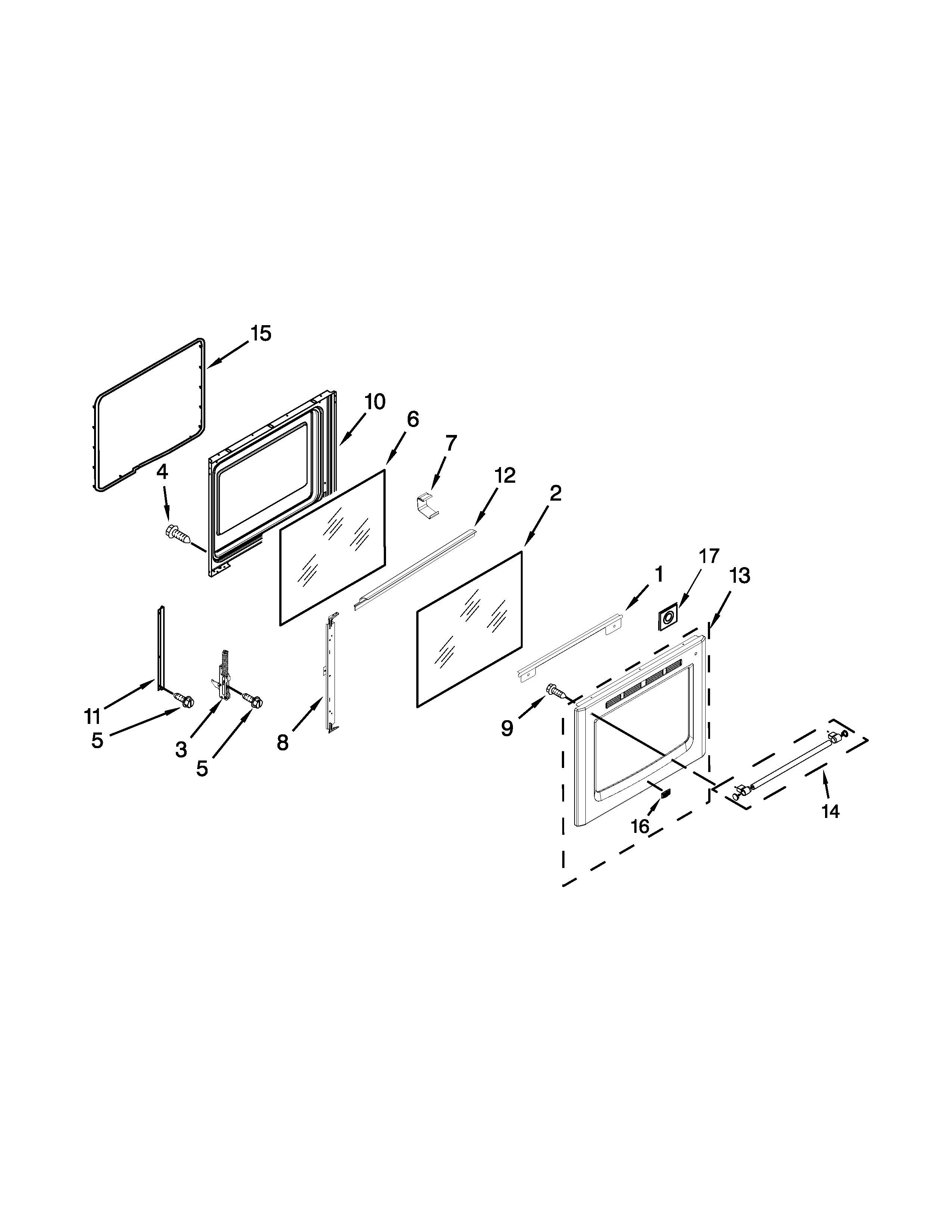 Maytag YMER8700DB1 door parts diagram