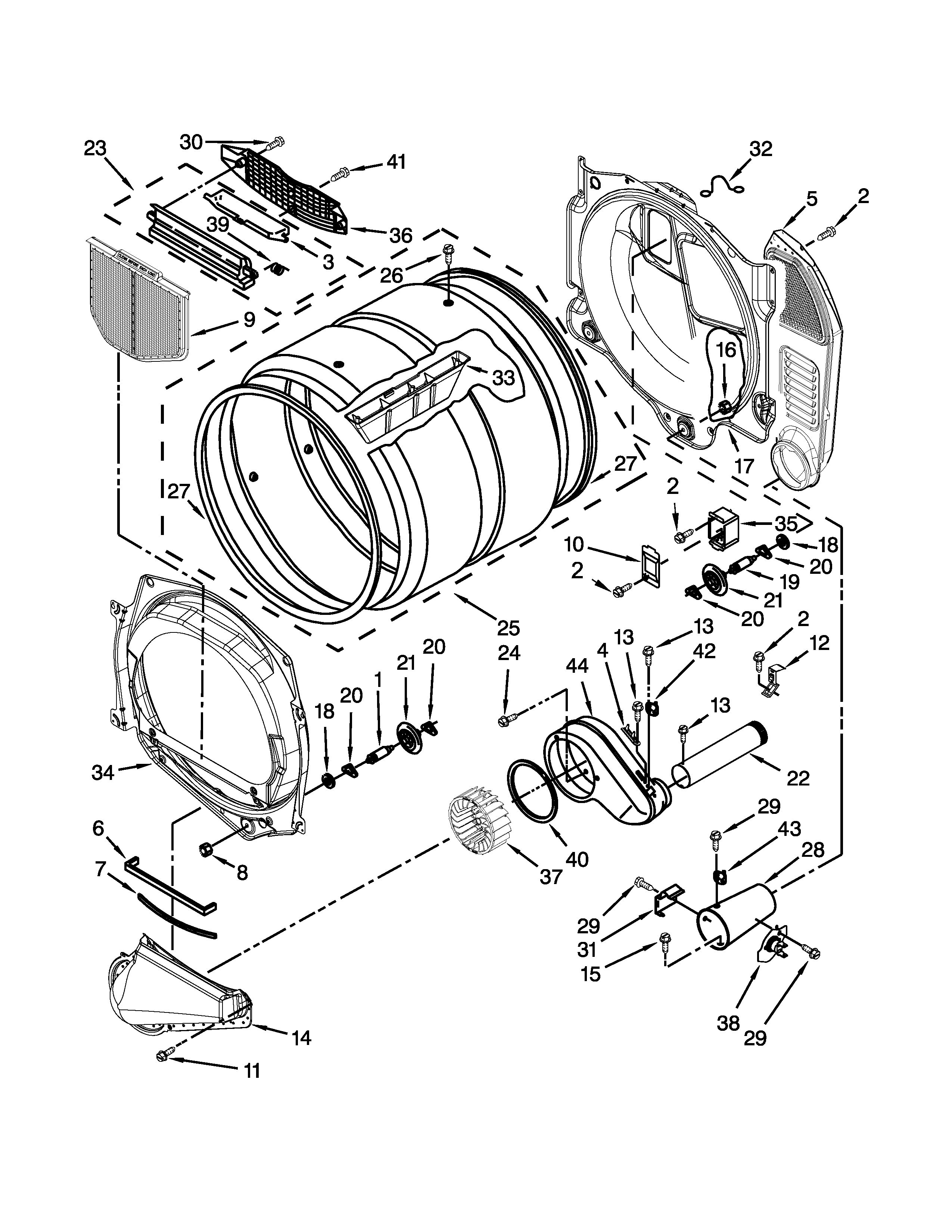 Whirlpool CGD9060AW0 bulkhead parts diagram