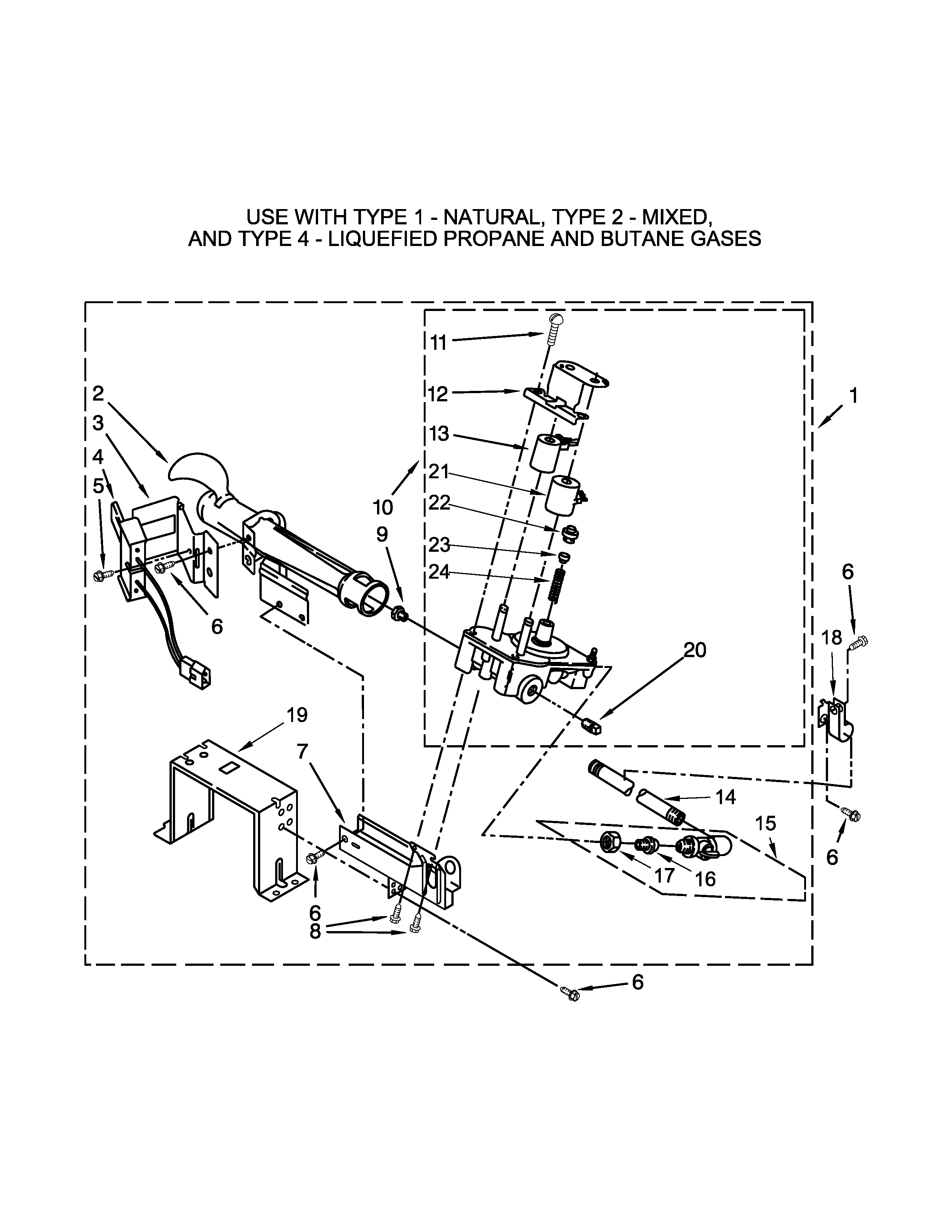 Whirlpool CGD9060AW0 burner assembly parts diagram
