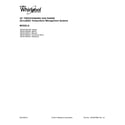 Whirlpool WFG510S0AB1 cover sheet diagram
