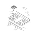 Whirlpool WFG510S0AT2 cooktop parts diagram