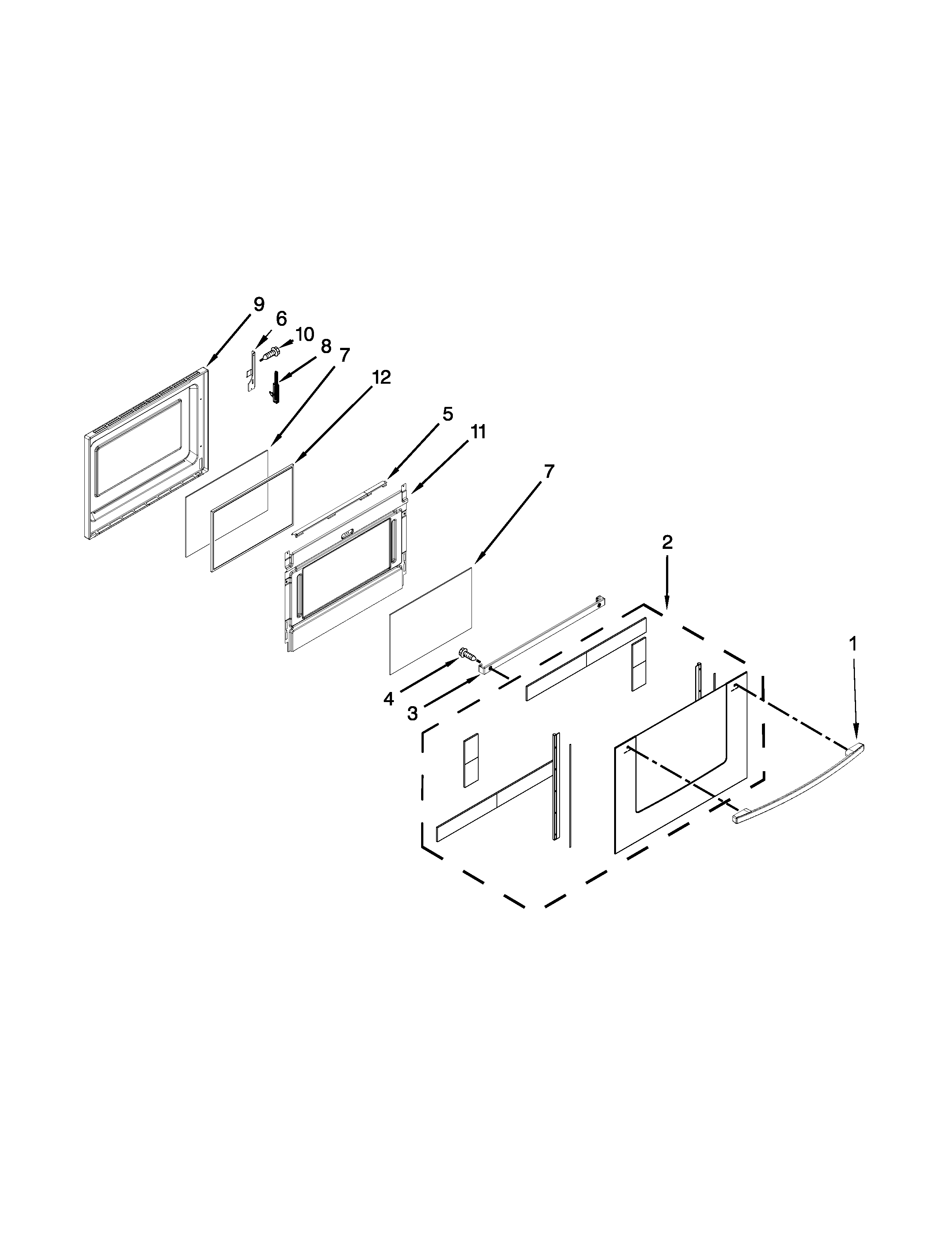 Ikea YIES900DS00 lower door parts diagram