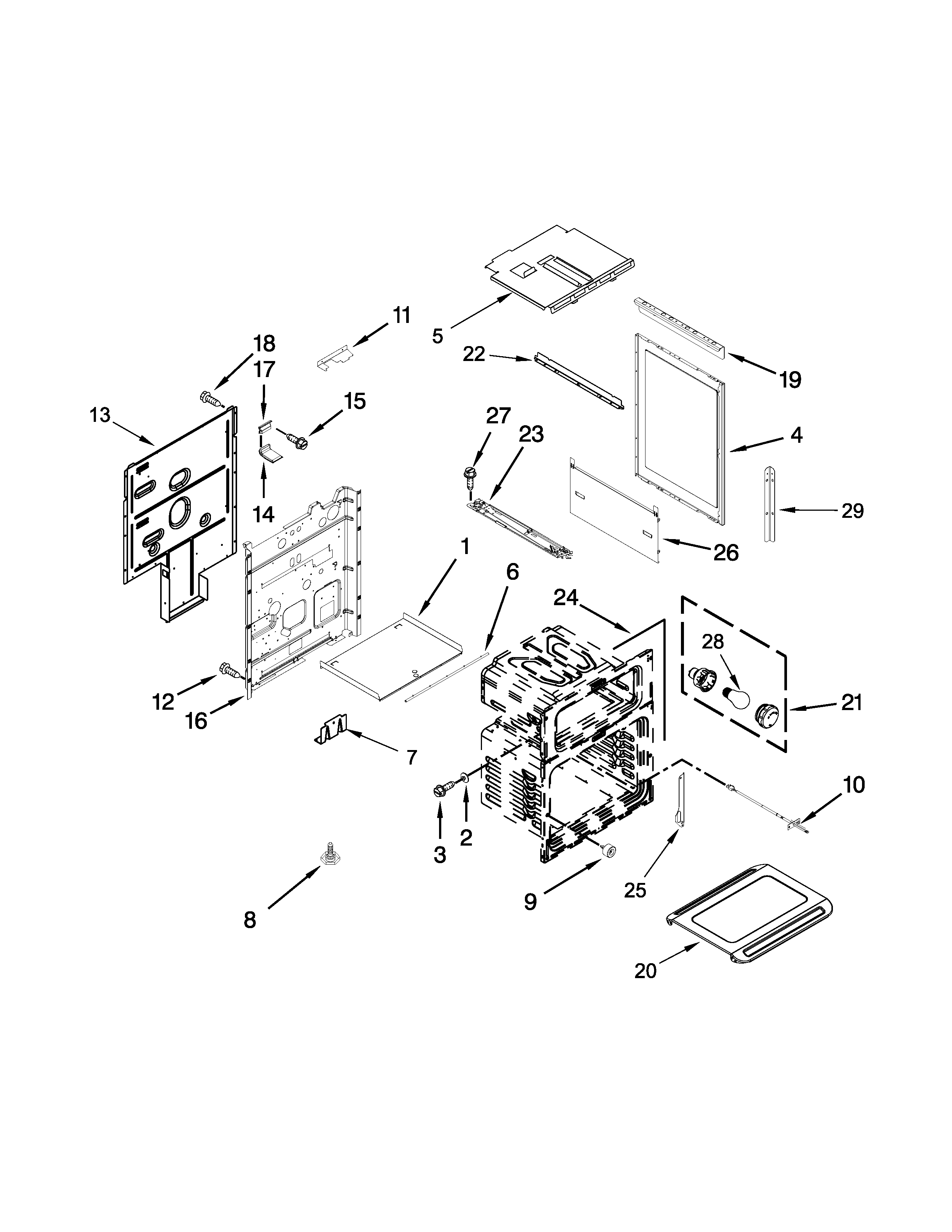 Maytag MGT8885XS04 chassis parts diagram