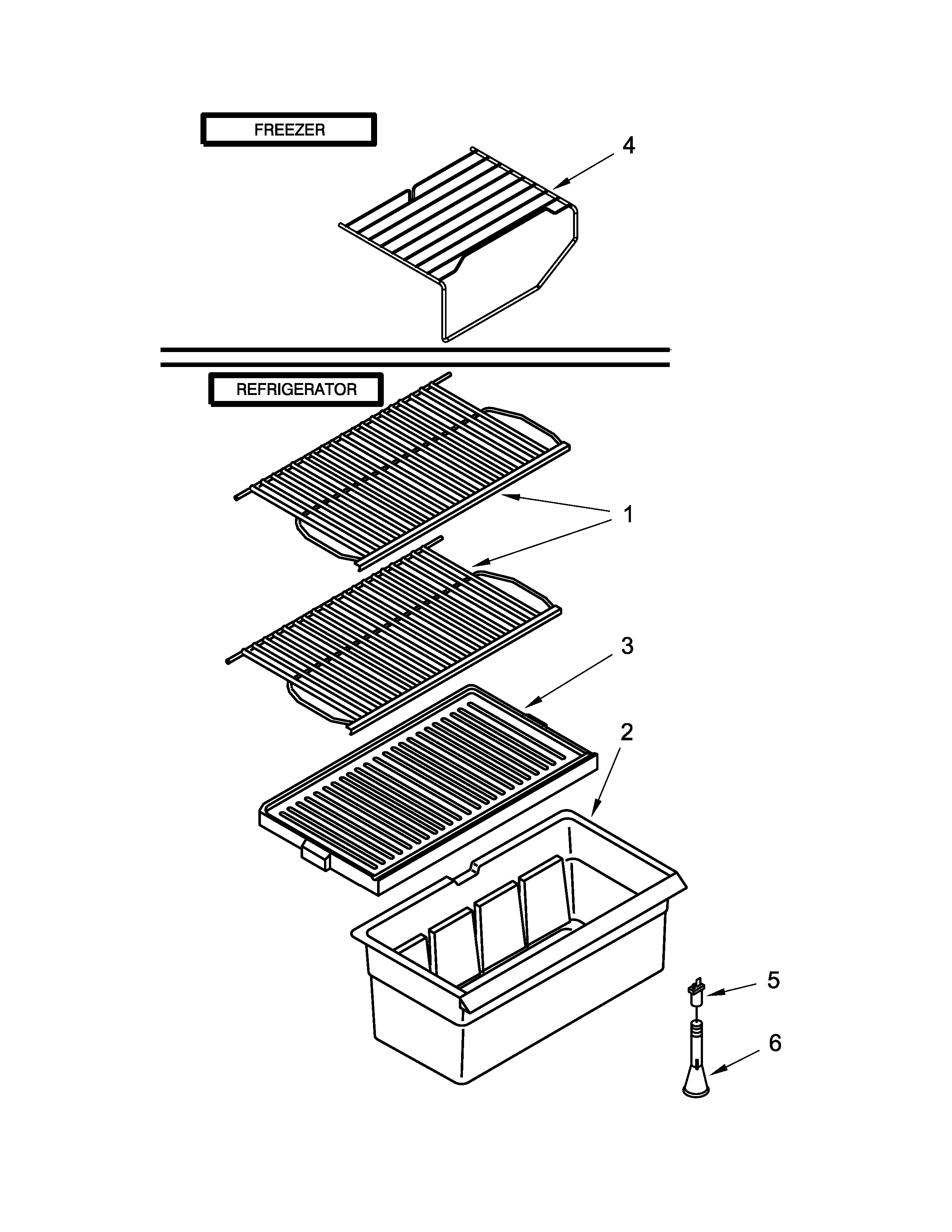 Kirkland ST14CKXDQ00 shelf parts diagram