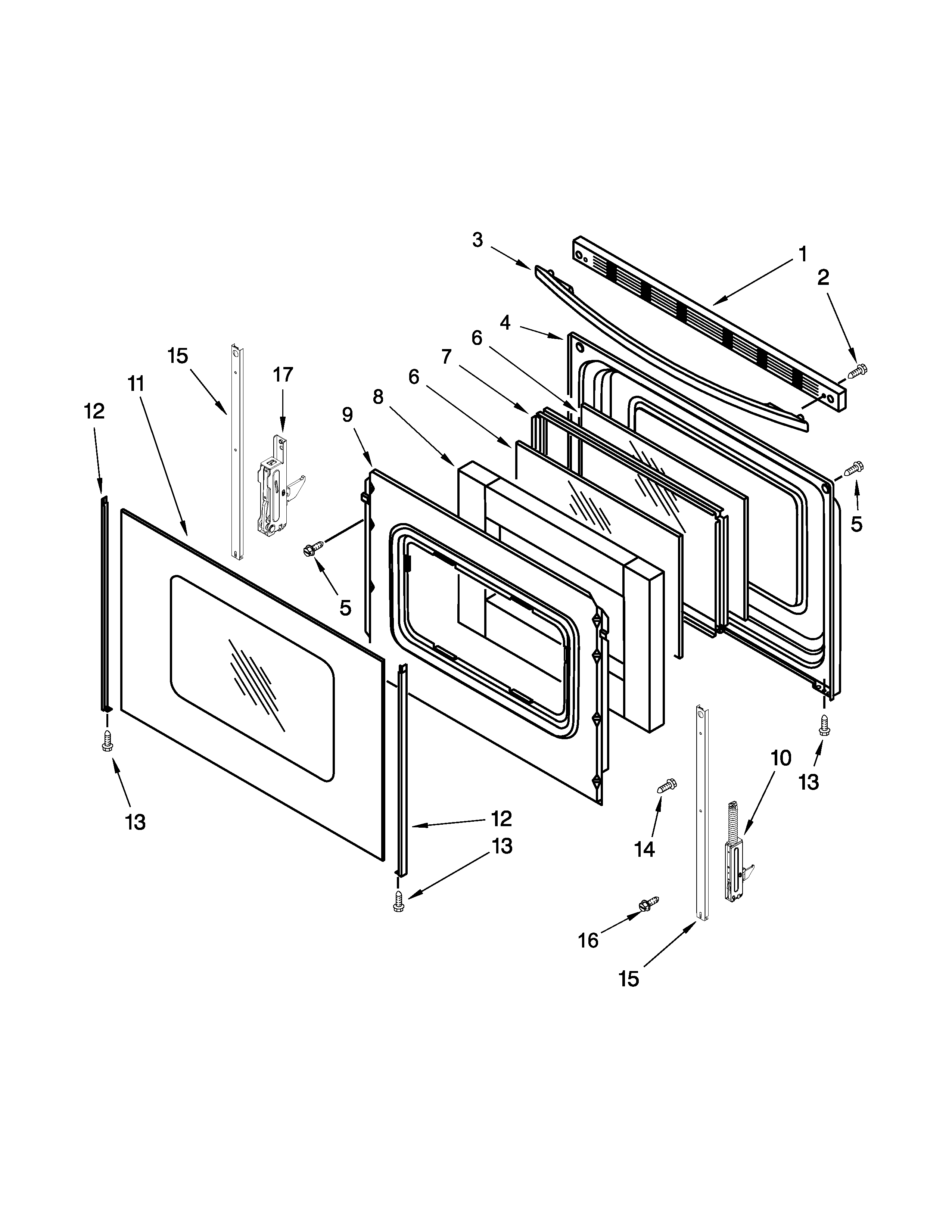 Ikea IGS505DS0 door parts diagram