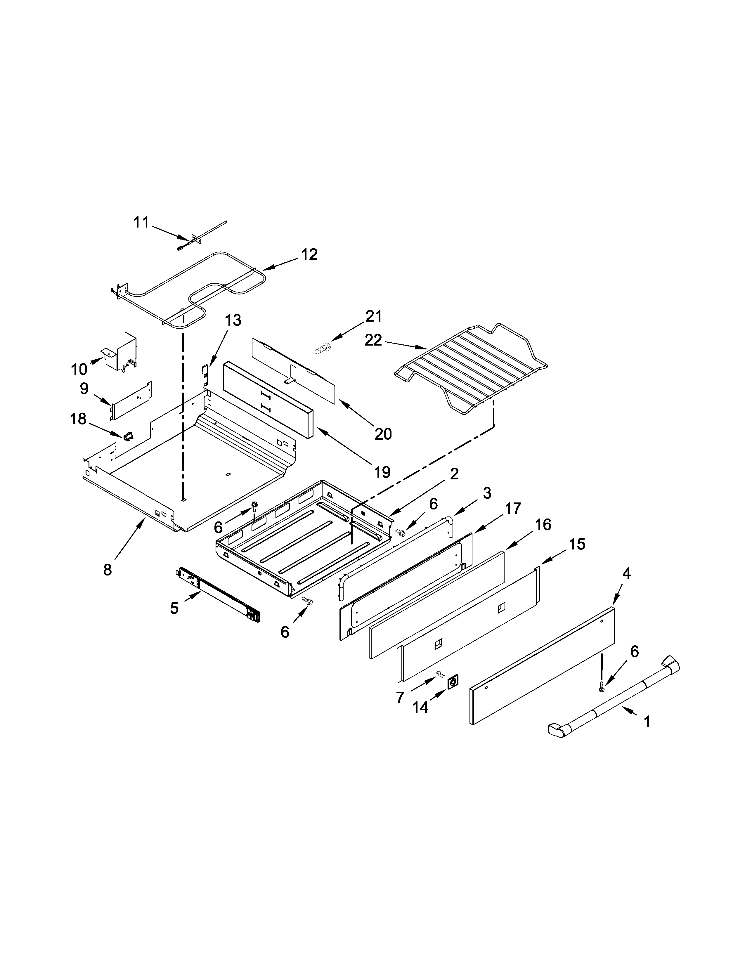 Jenn-Air JGS1450DP0 drawer parts diagram
