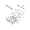 Jenn-Air JDB9600CWX0 upper rack and track parts diagram