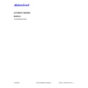 Admiral 4KATW4930DW0 cover sheet diagram