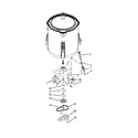 Admiral 4KATW4930DW0 gearcase, motor and pump parts diagram