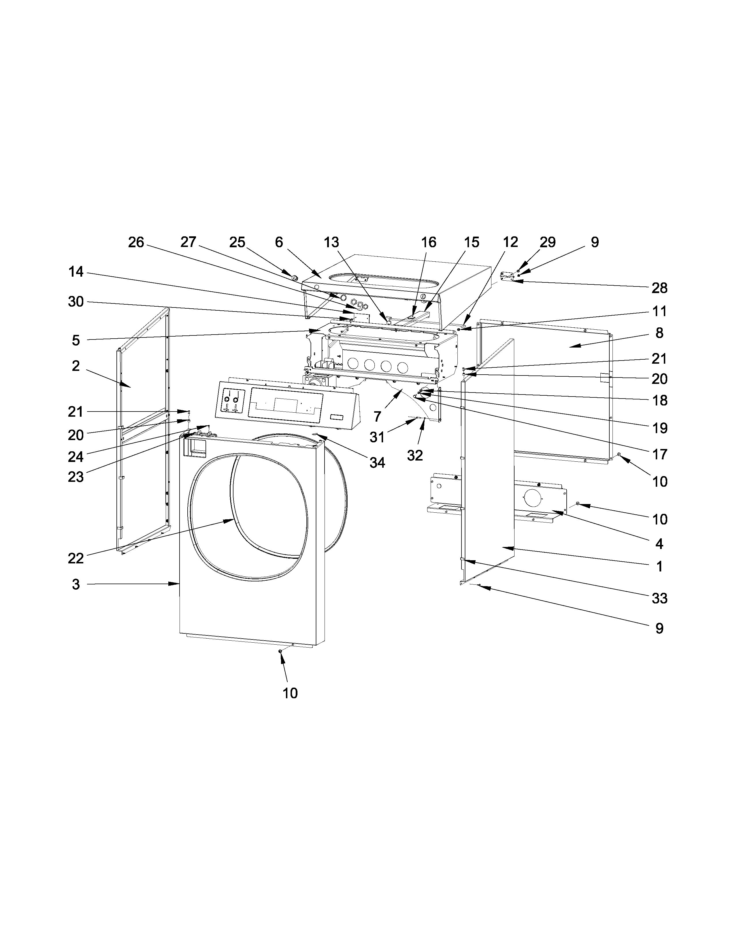 Maytag MXR30PNATS cabinet parts diagram