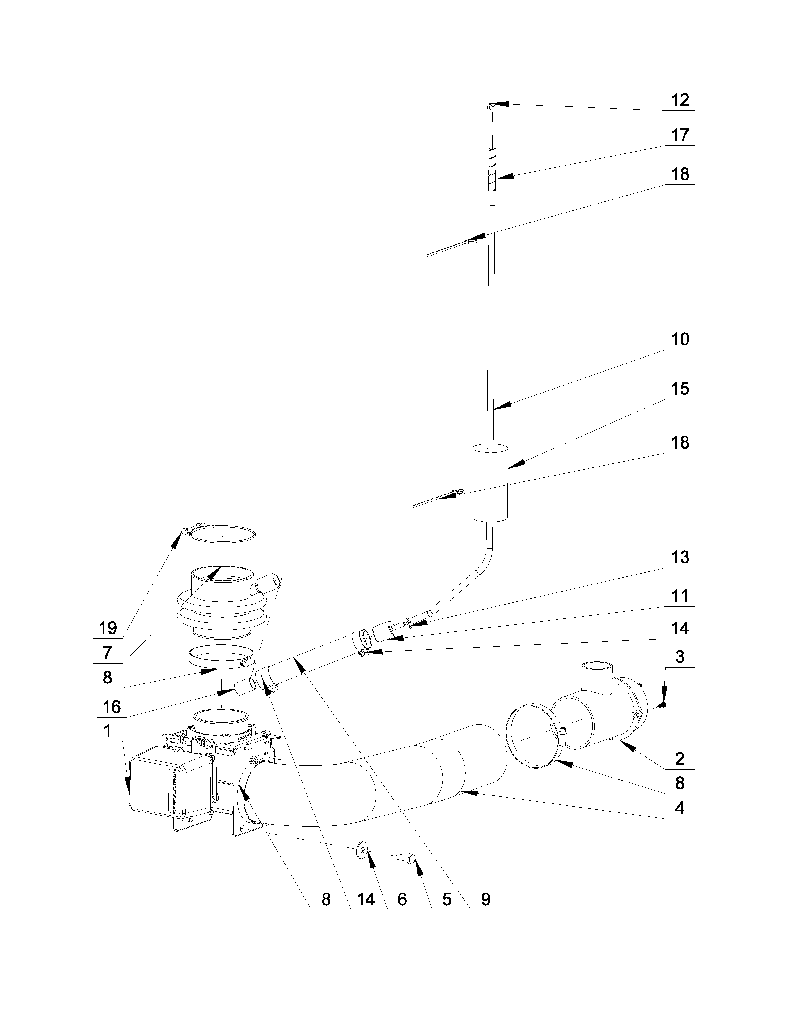 Maytag MXR30PNATS drain system parts diagram