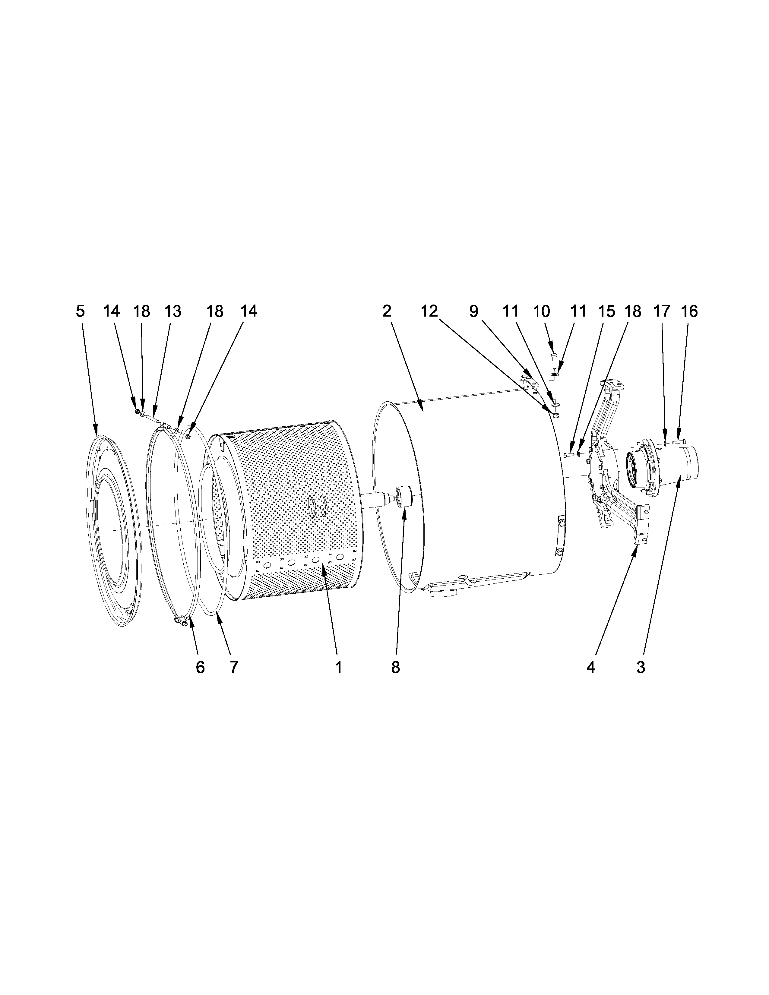 Maytag MXR30PNATS drum and tub parts diagram