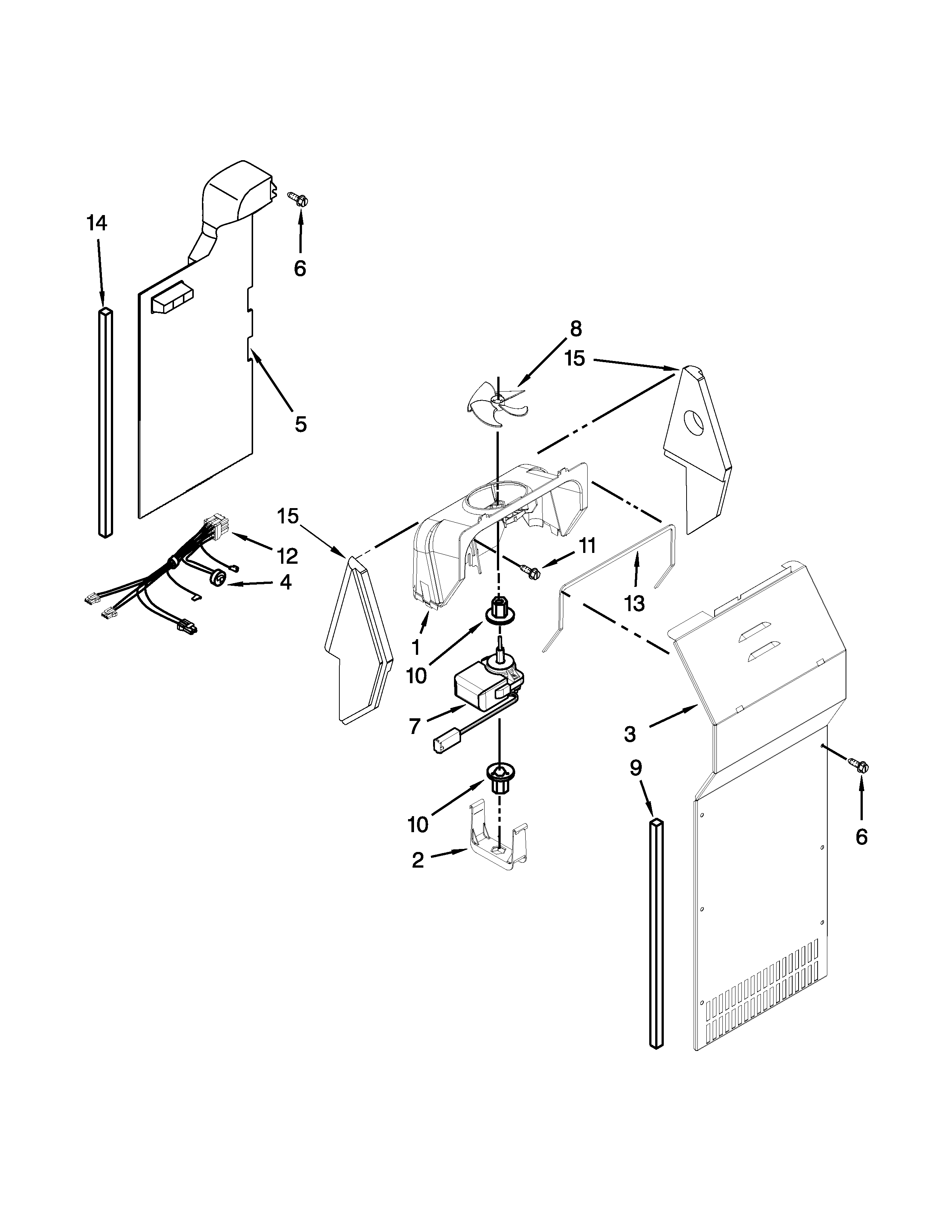 Whirlpool ED2FHEXVS02 air flow parts diagram