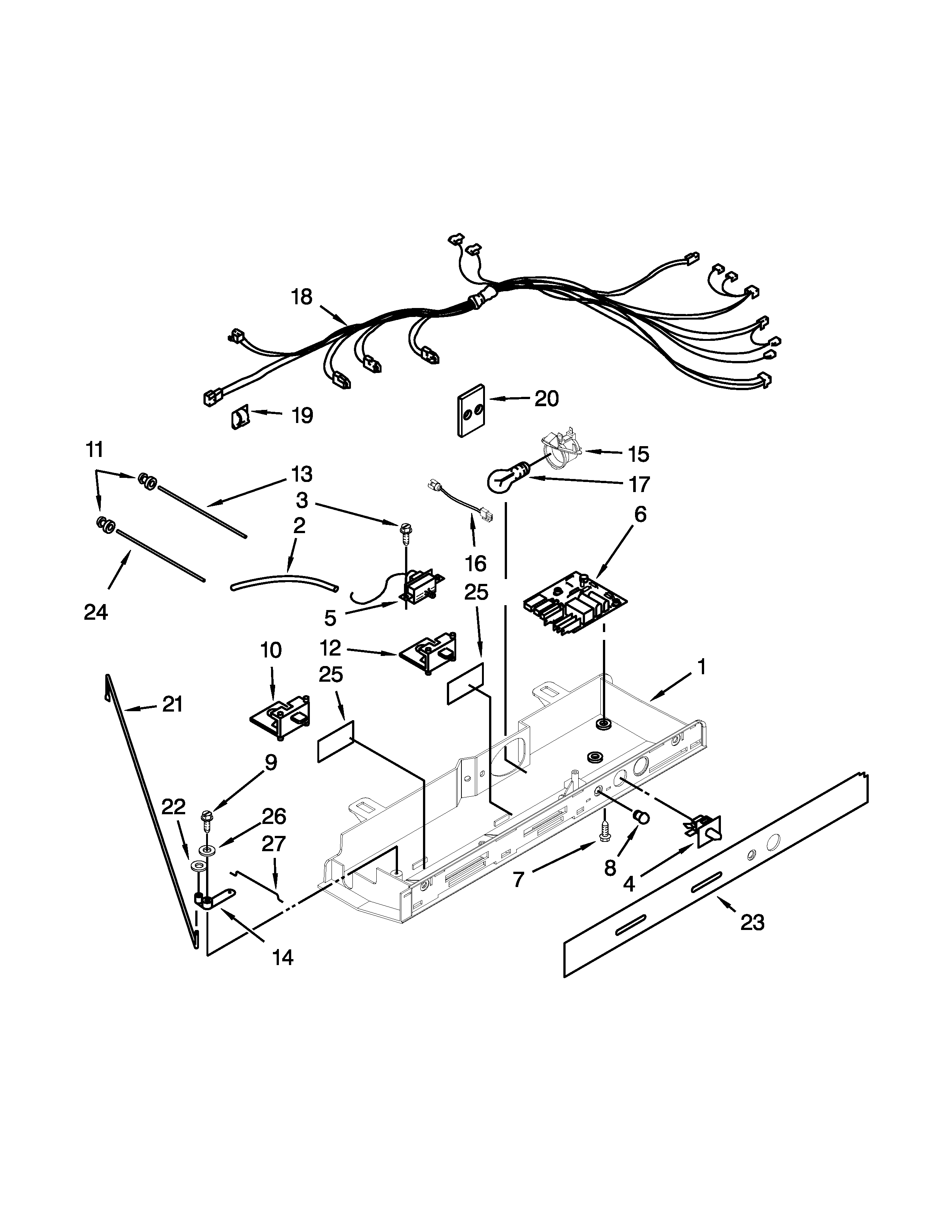 Whirlpool ED2FHEXVS02 control box parts diagram