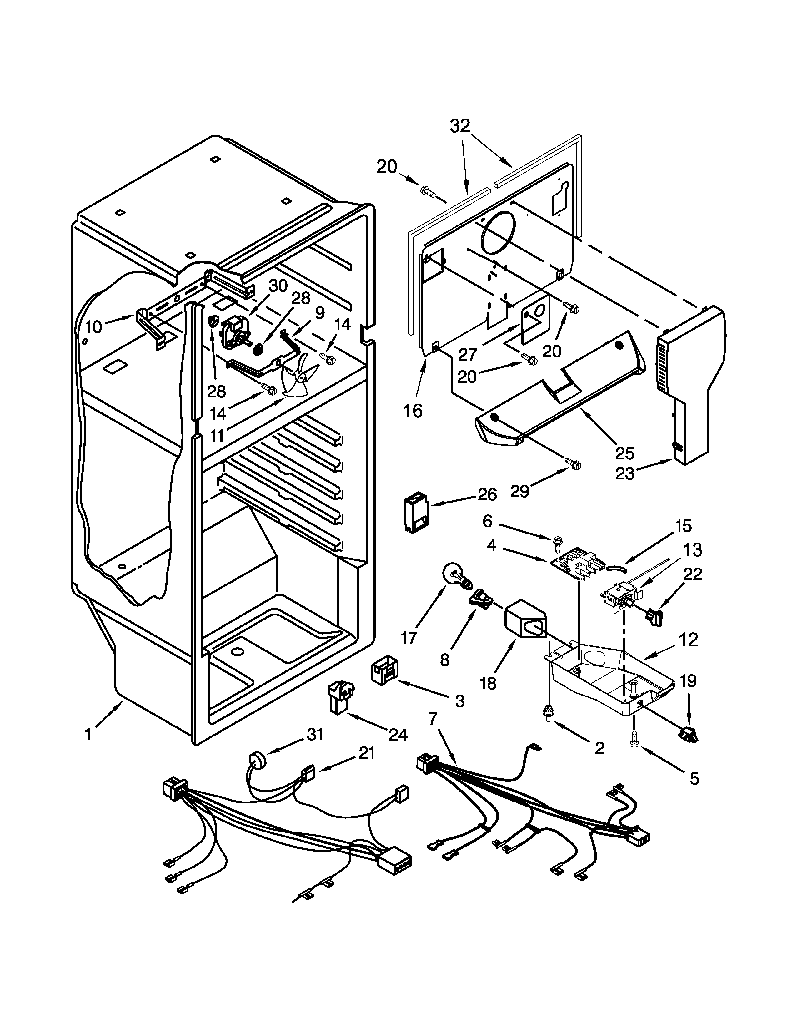 Ikea IK8RXDGMXW01 liner parts diagram