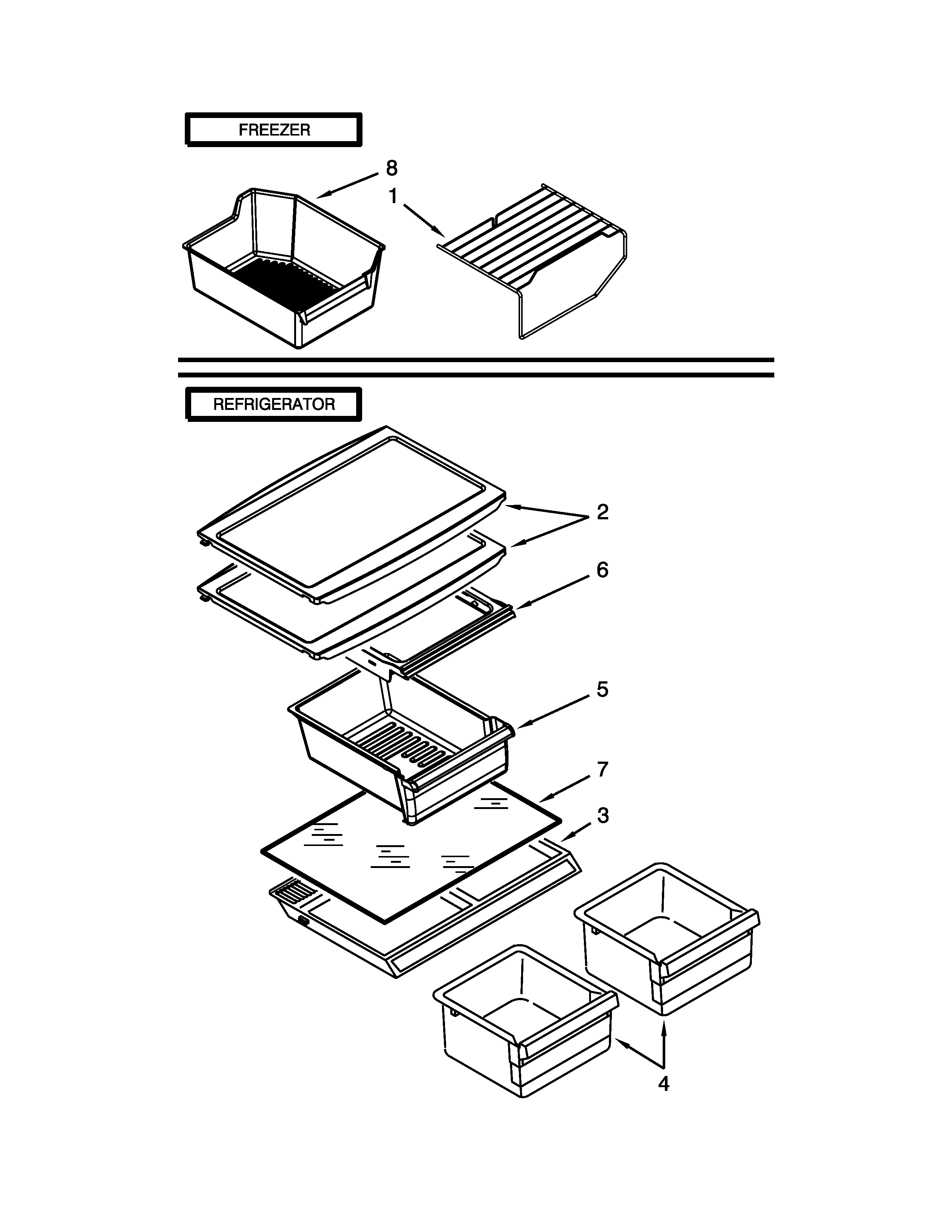 Ikea IK8RXDGMXW01 shelf parts diagram