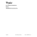 Whirlpool WRB329LFBM00 cover sheet diagram