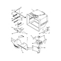 Whirlpool WRB329LFBM00 freezer liner parts diagram