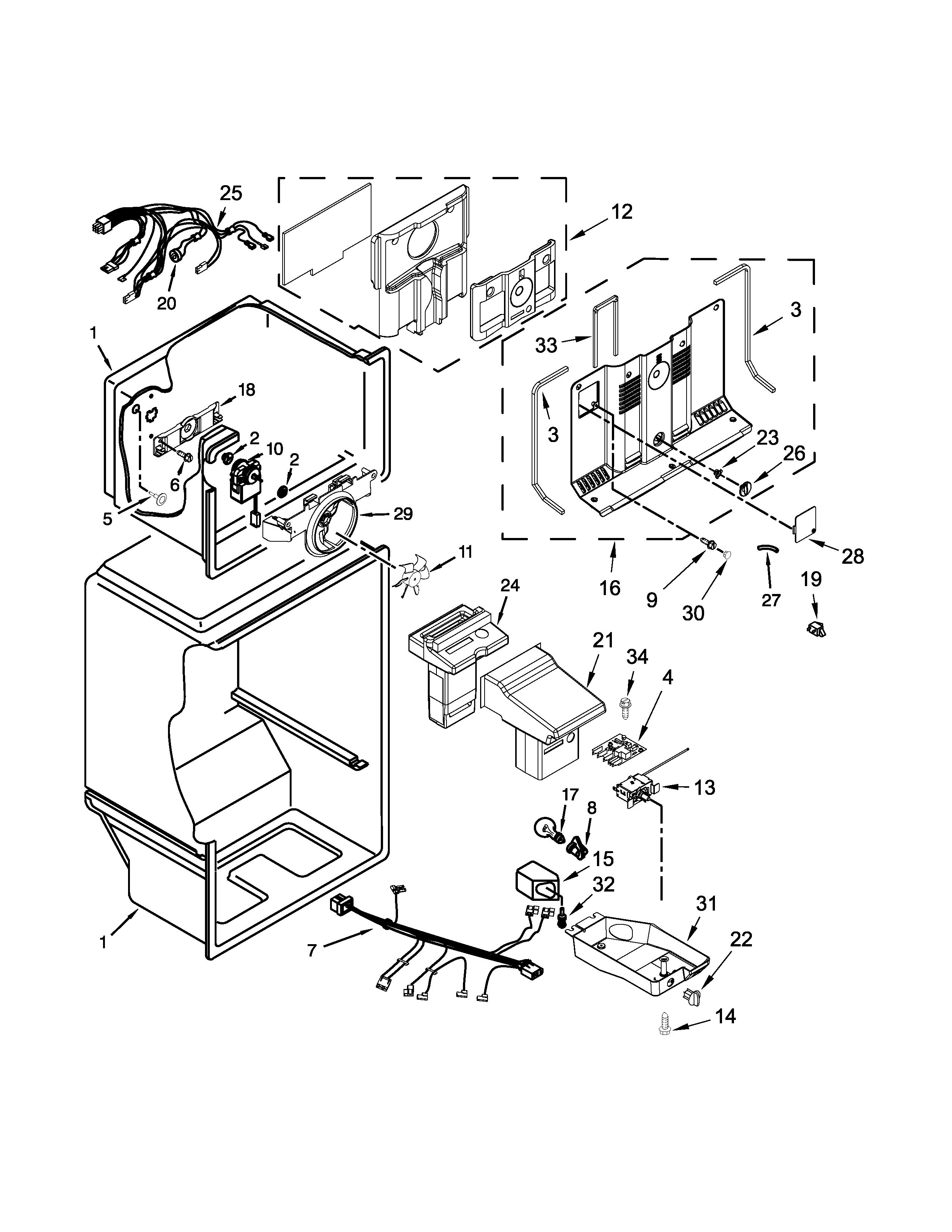 Whirlpool WRT104TFDB00 liner parts diagram