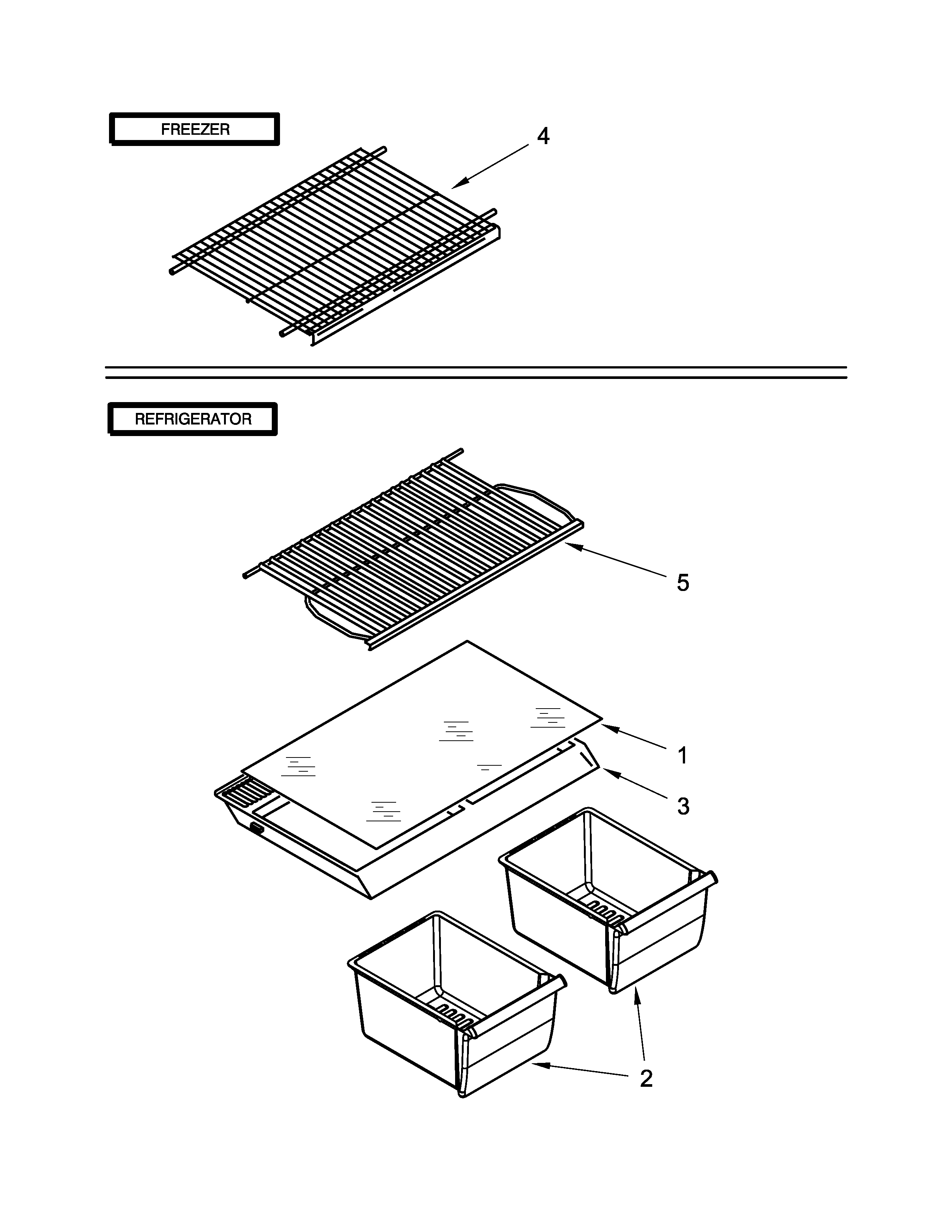 Whirlpool WRT104TFDB00 shelf parts diagram