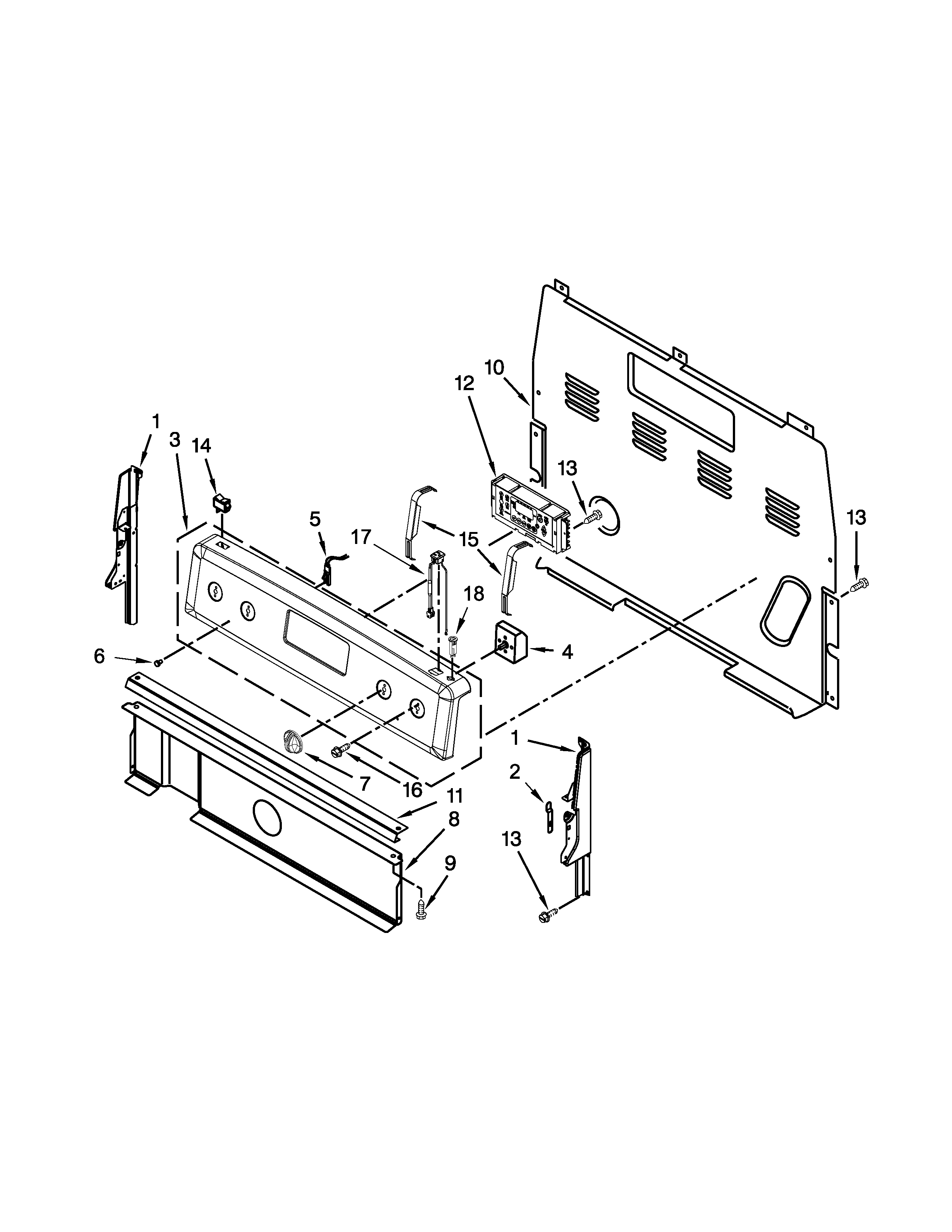 Ikea YIES505DS0 control panel parts diagram