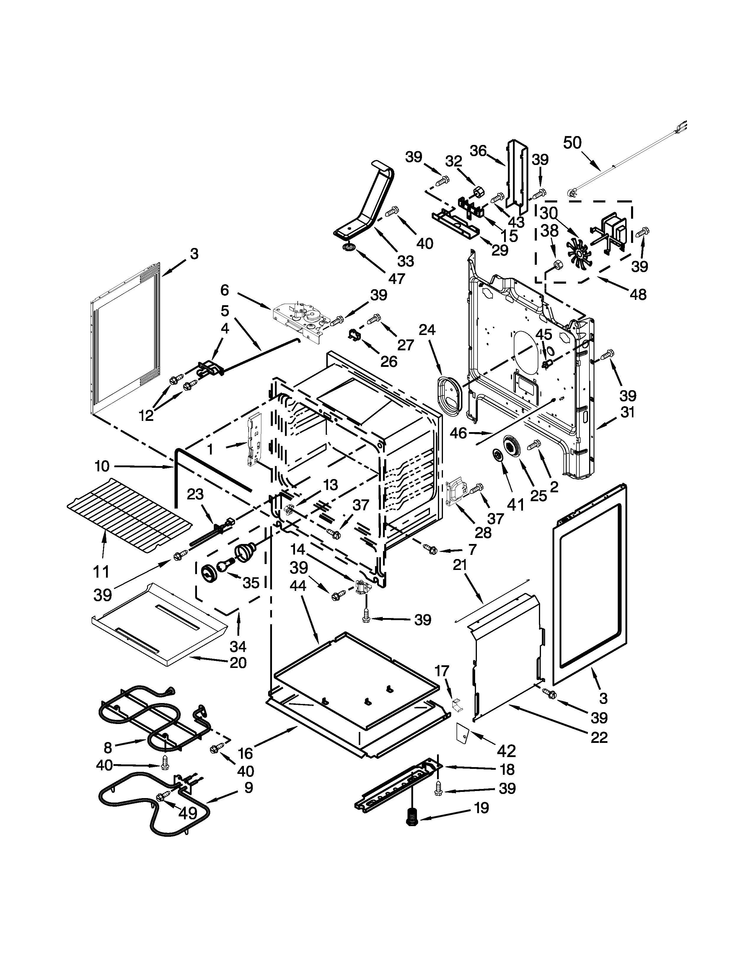 Ikea YIES505DS0 chassis parts diagram