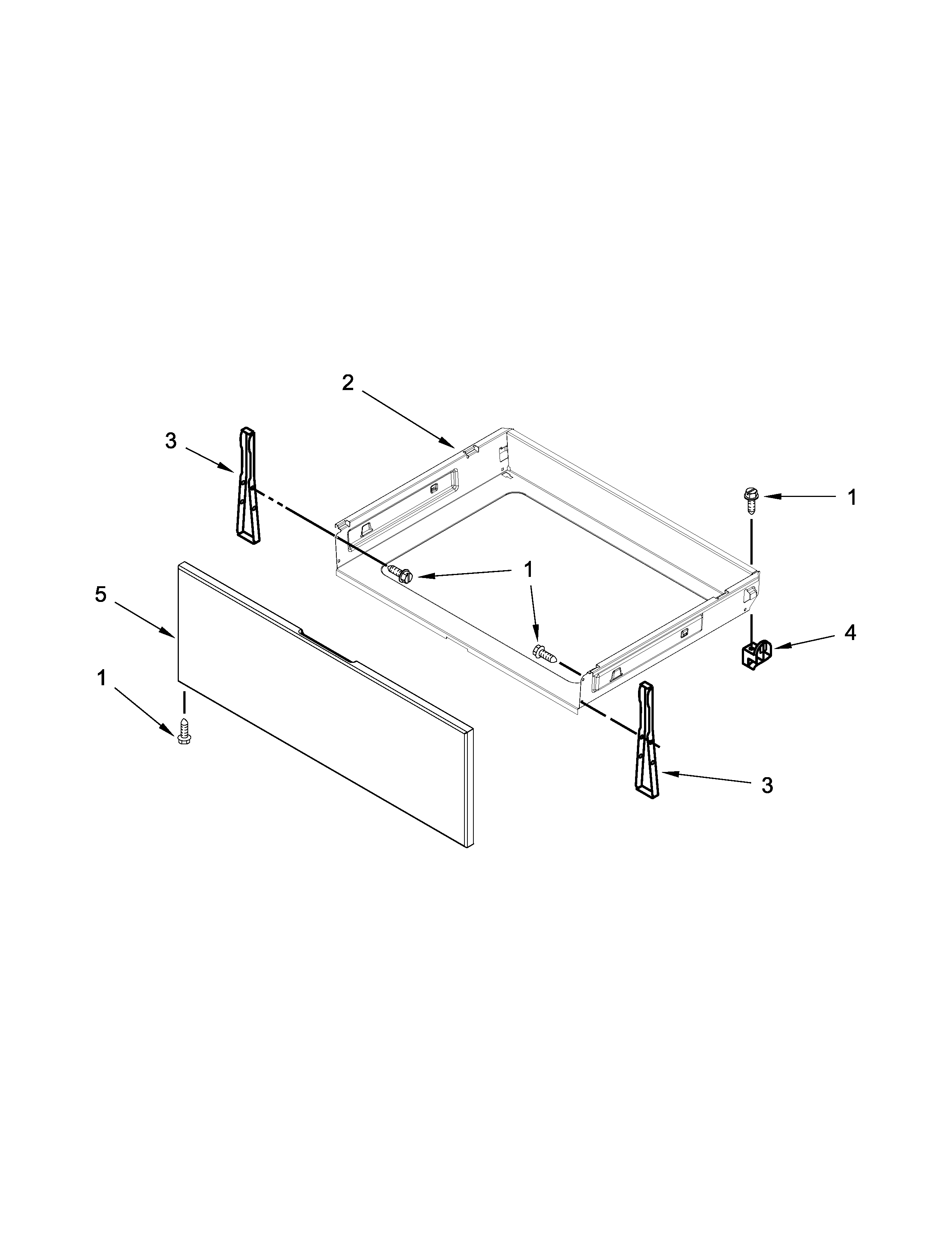 Ikea YIES505DS0 drawer parts diagram