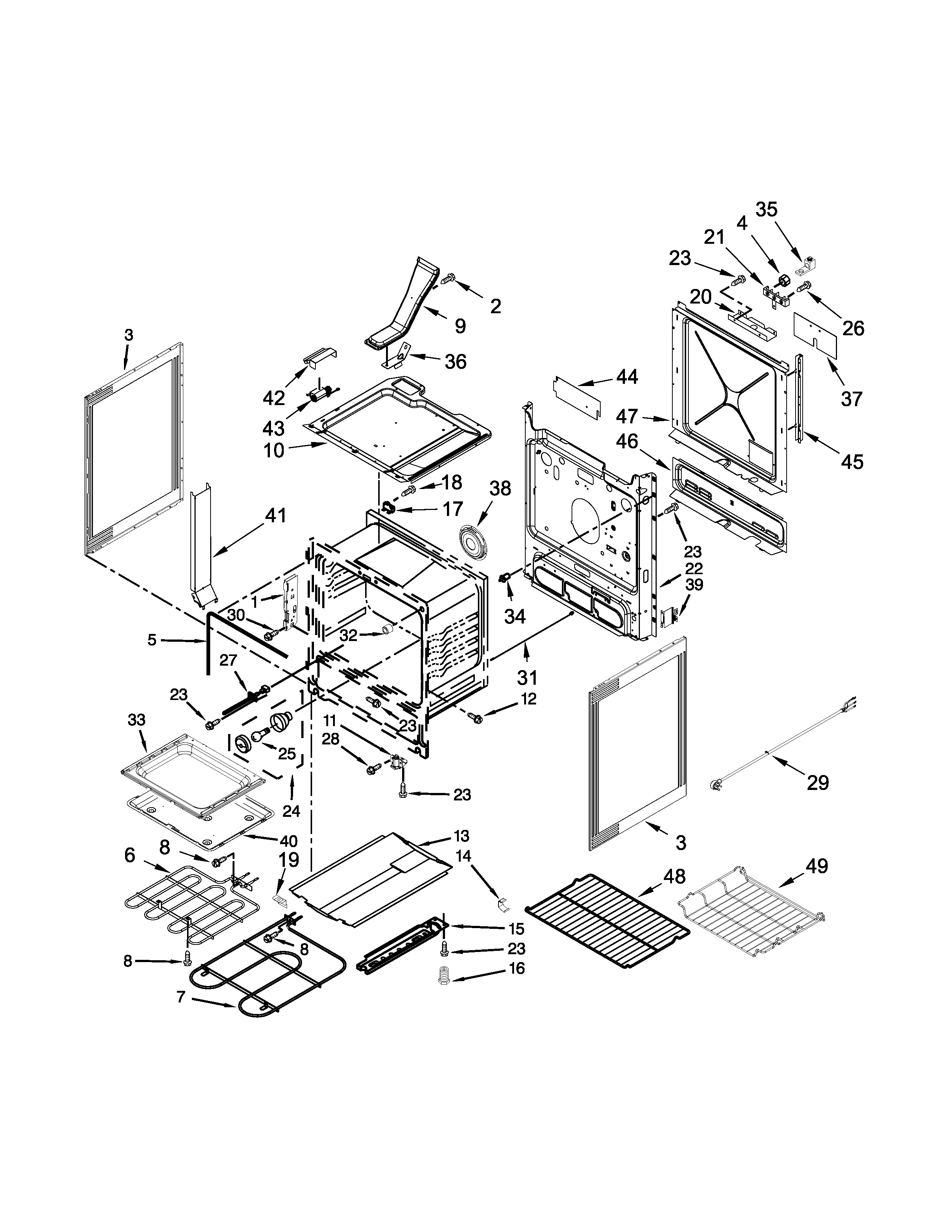 Ikea YIEL730CS0 chassis parts diagram