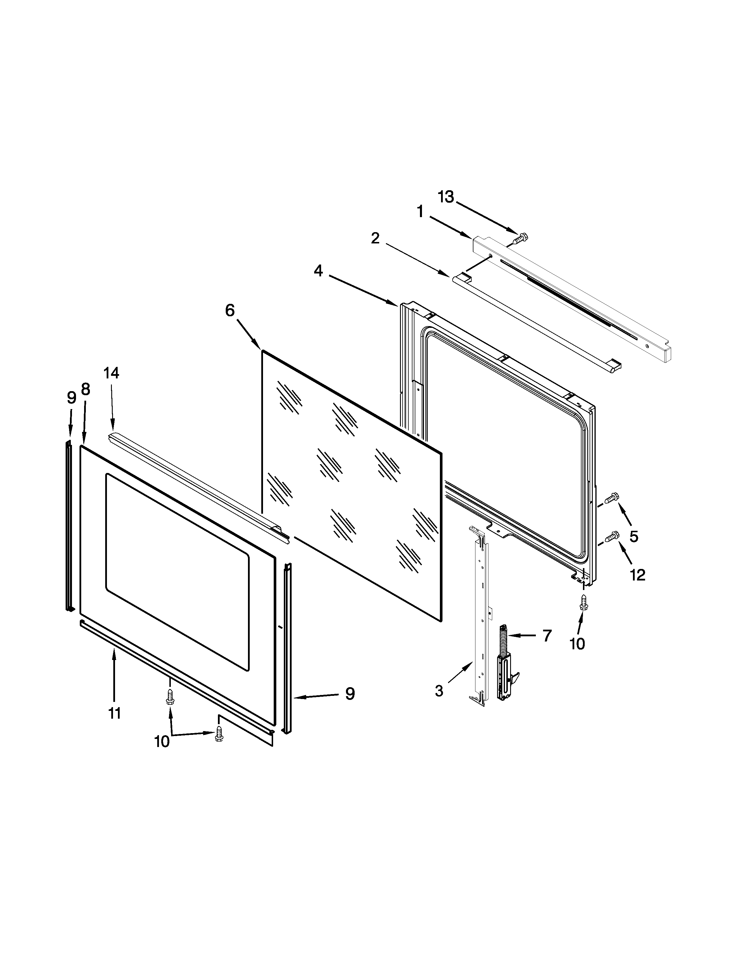 Ikea YIEL730CS0 door parts diagram