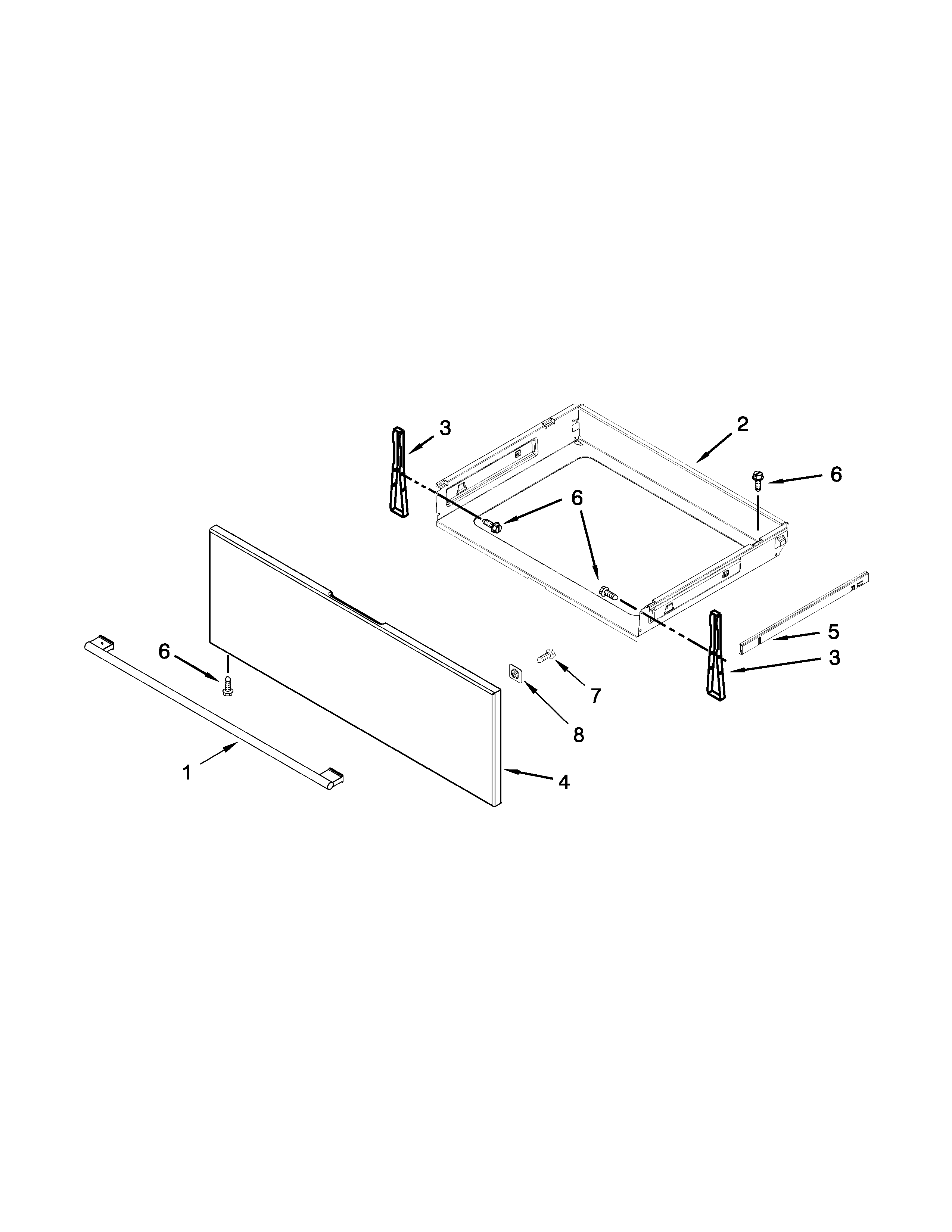 Ikea YIEL730CS0 drawer parts diagram