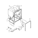 Whirlpool WDF540PADT1 tub and frame parts diagram
