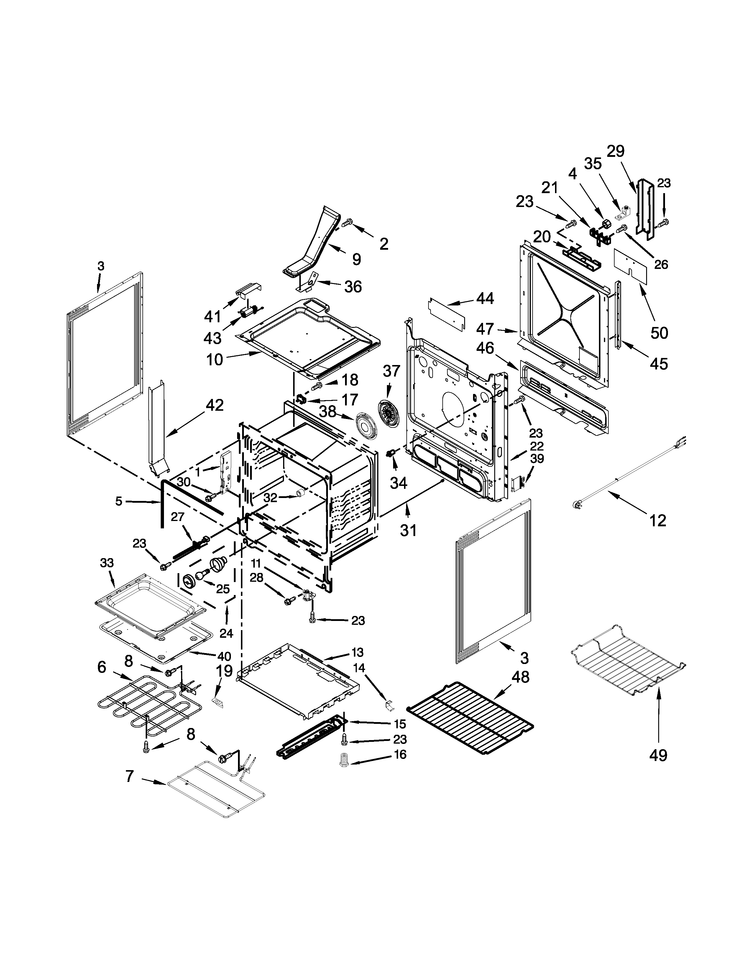 Maytag YMES8880DH0 chassis parts diagram