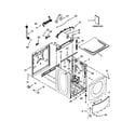 Whirlpool WFW8300SW00 top and cabinet parts diagram