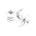 Whirlpool WFW8300SW00 pump and motor parts diagram