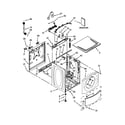 Whirlpool MWFW8300SW02 top and cabinet parts diagram