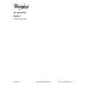 Whirlpool 7MWGD1705YM5 cover sheet diagram