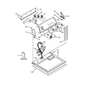 Whirlpool 7MWGD1705YM5 top and console parts diagram