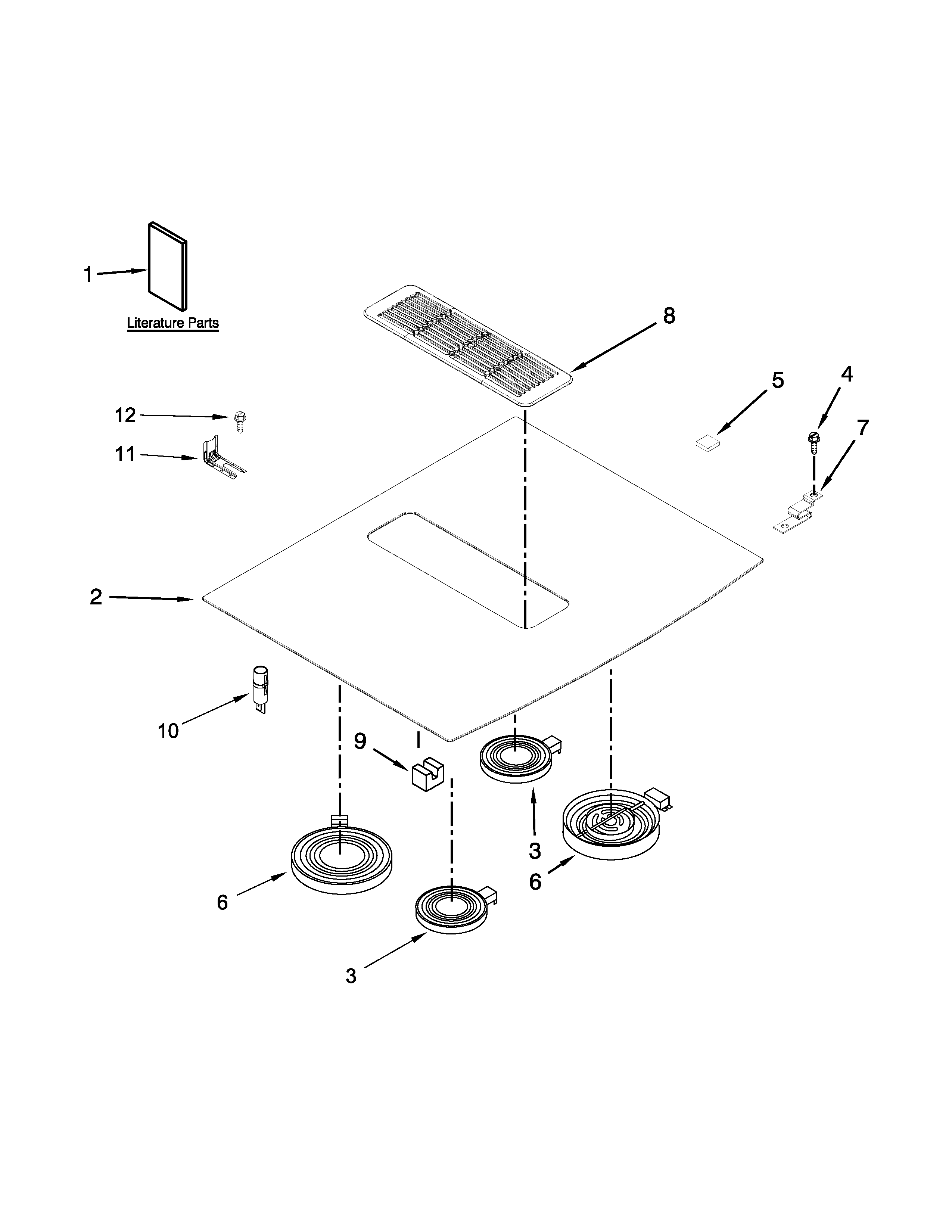 Jenn-Air JES9800CAS02 cooktop parts diagram