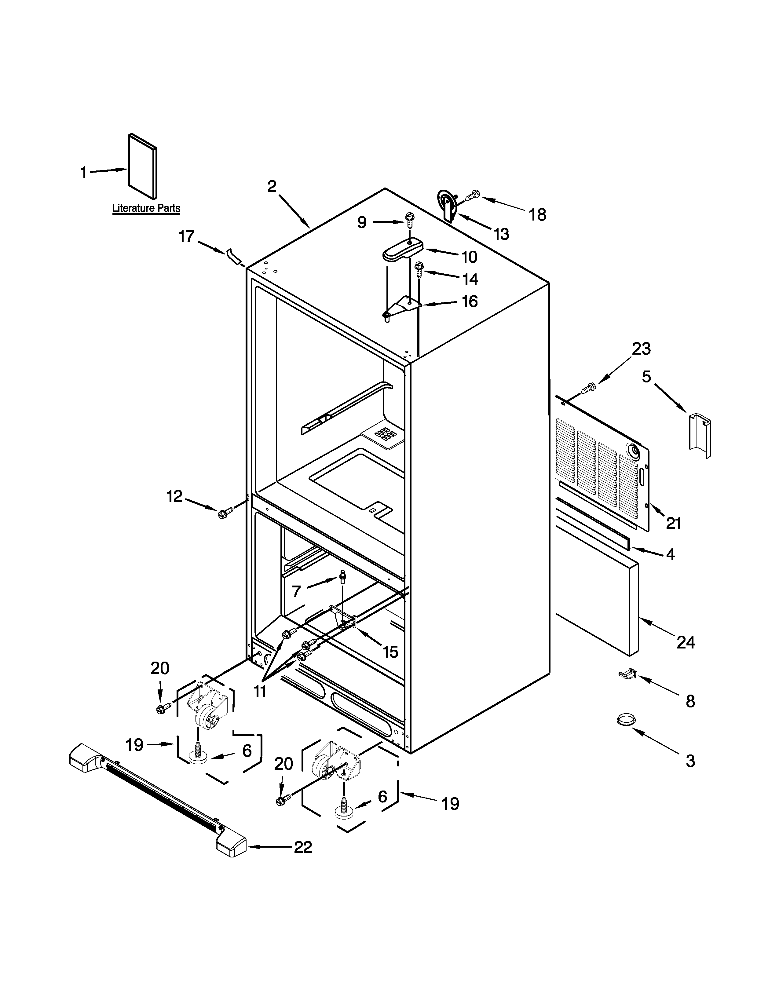 Maytag MBF2258XEW6 cabinet parts diagram