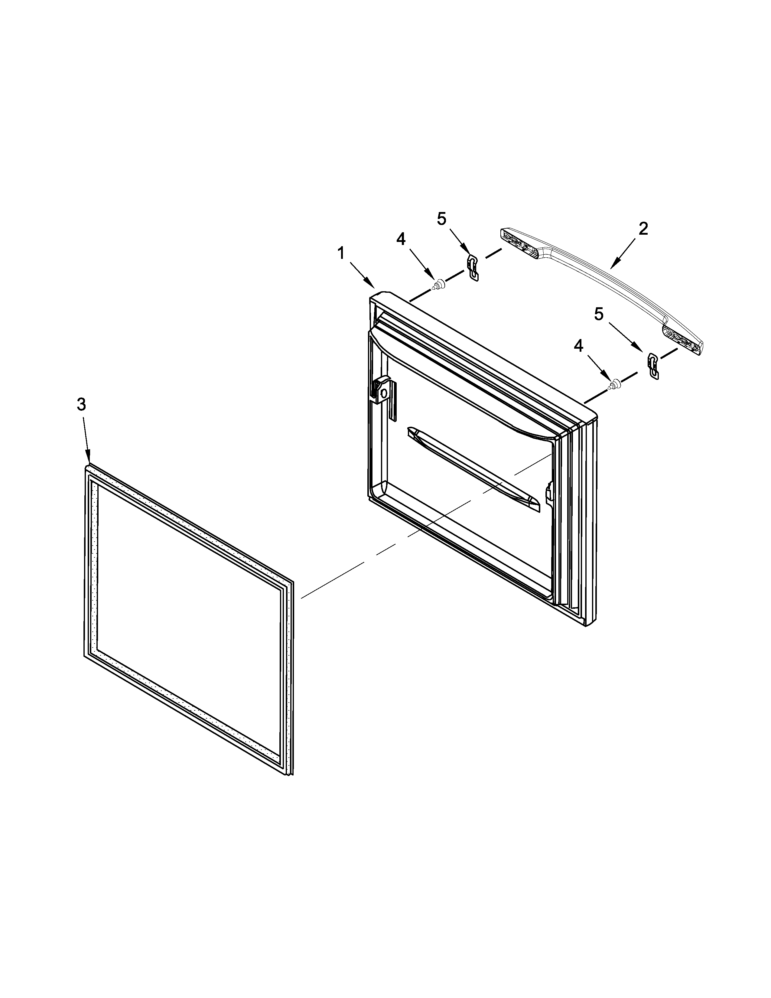 Maytag MBF2258XEW6 freezer door parts diagram