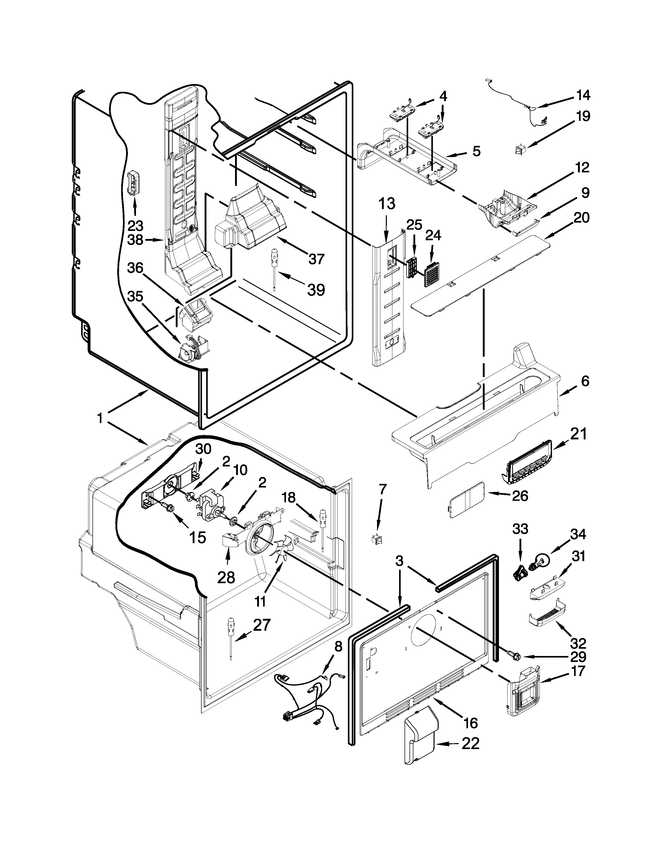 Maytag MFF2055DRM00 liner parts diagram