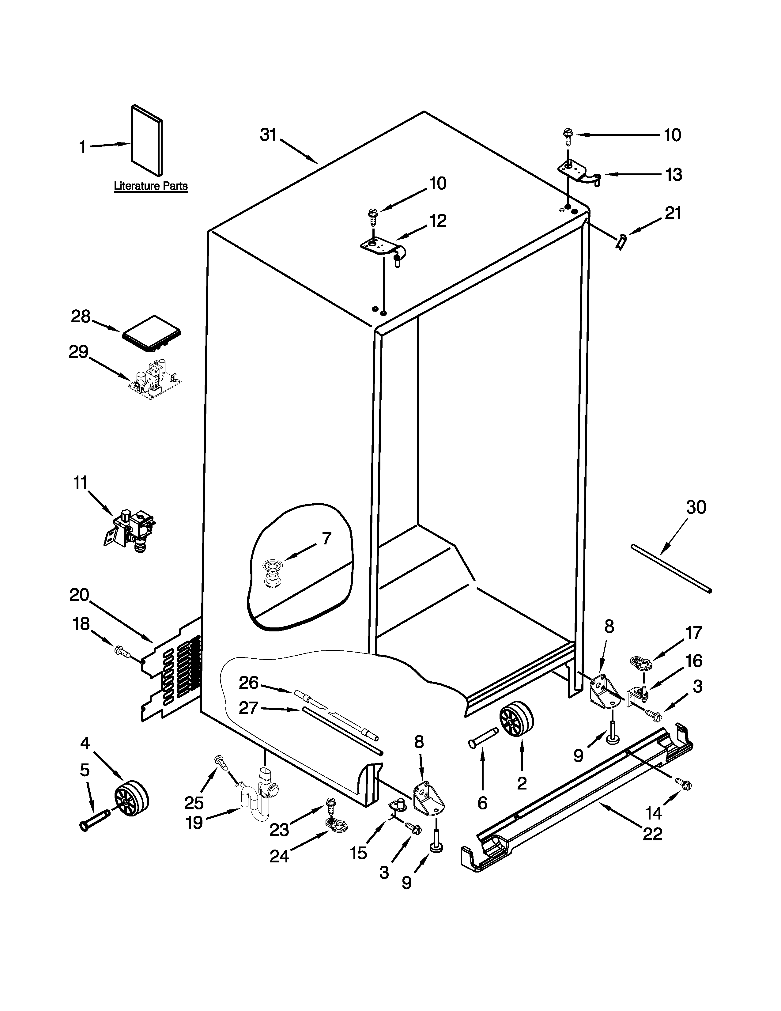 Ikea ISC21CNEDS00 cabinet parts diagram
