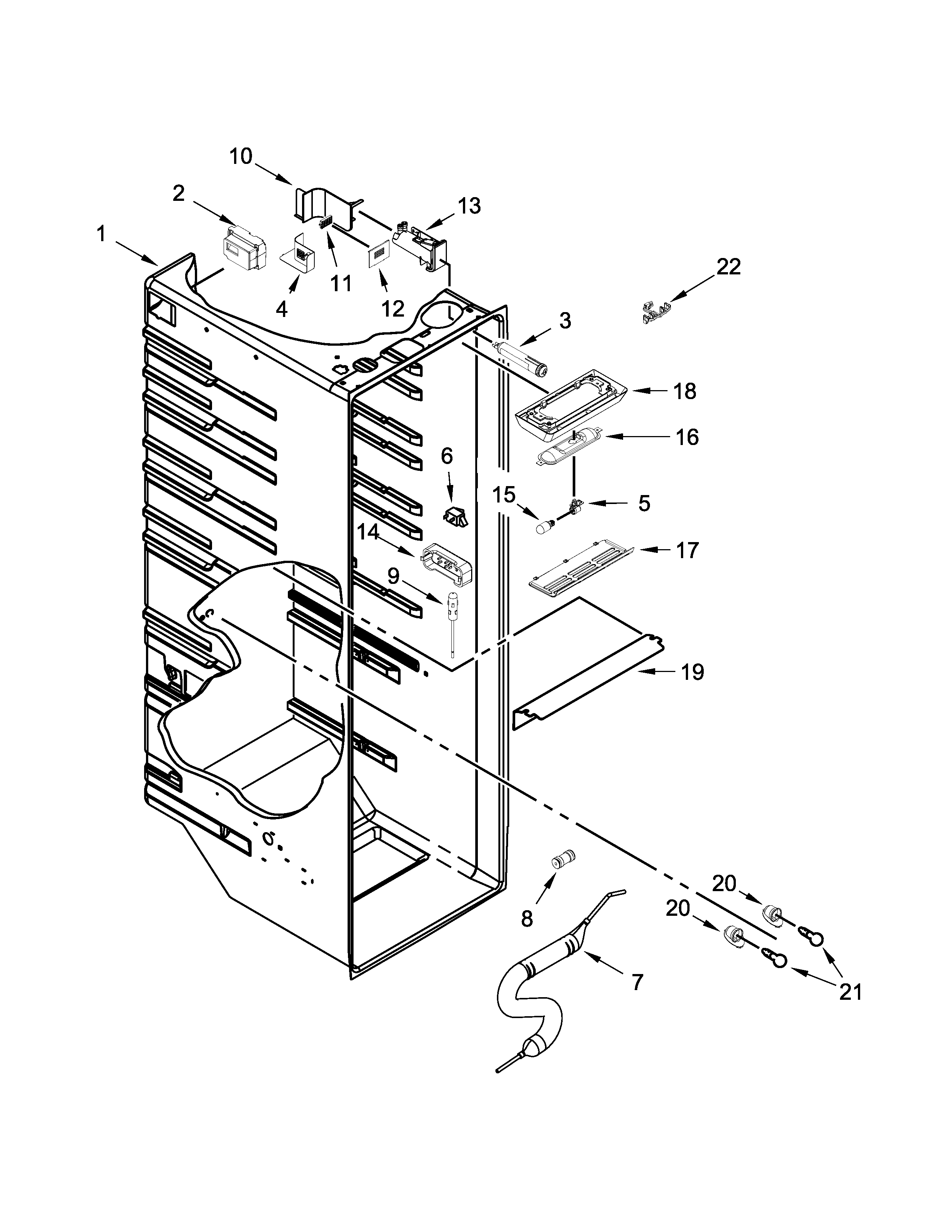 Ikea ISC21CNEDS00 refrigerator liner parts diagram