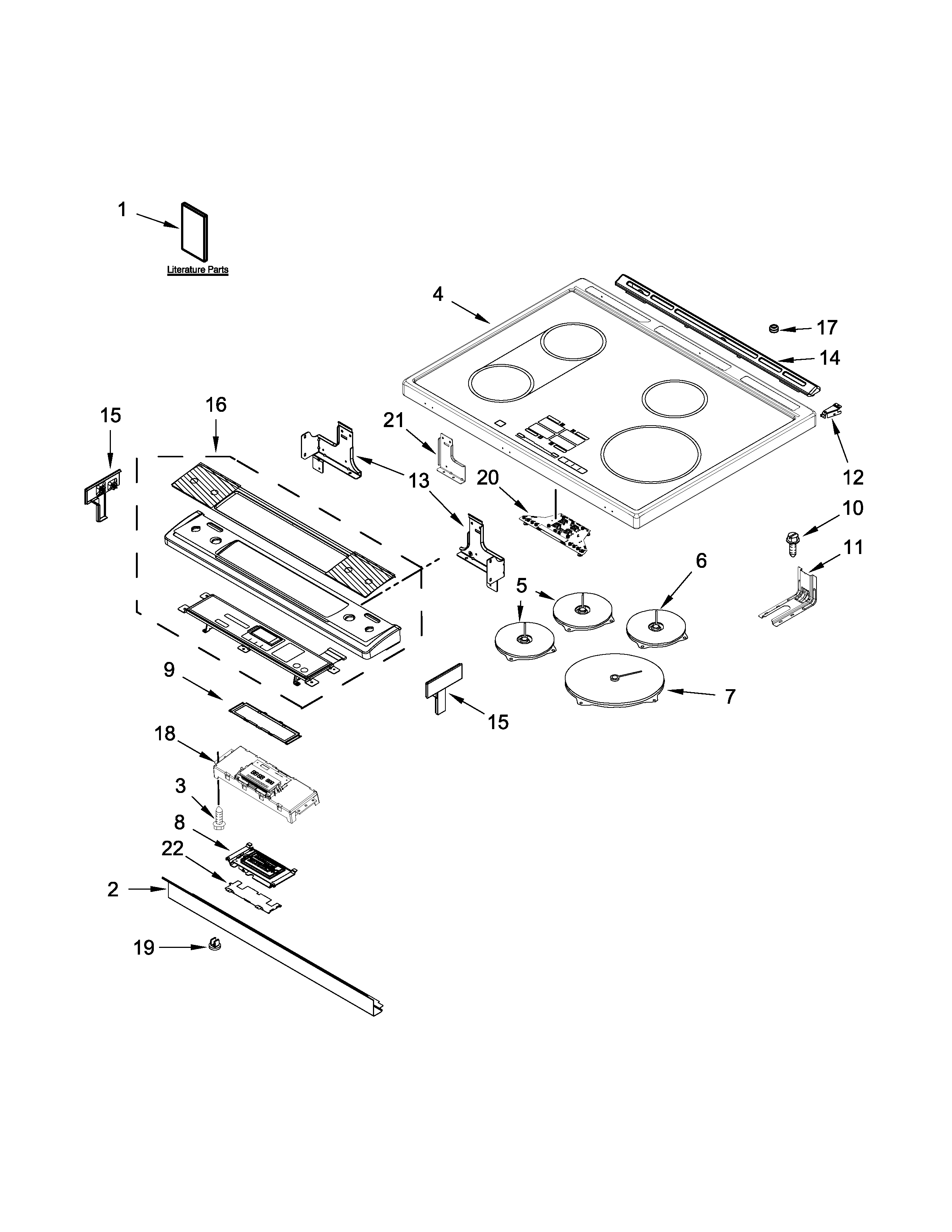 Jenn-Air JIS1450CDP0 cooktop parts diagram