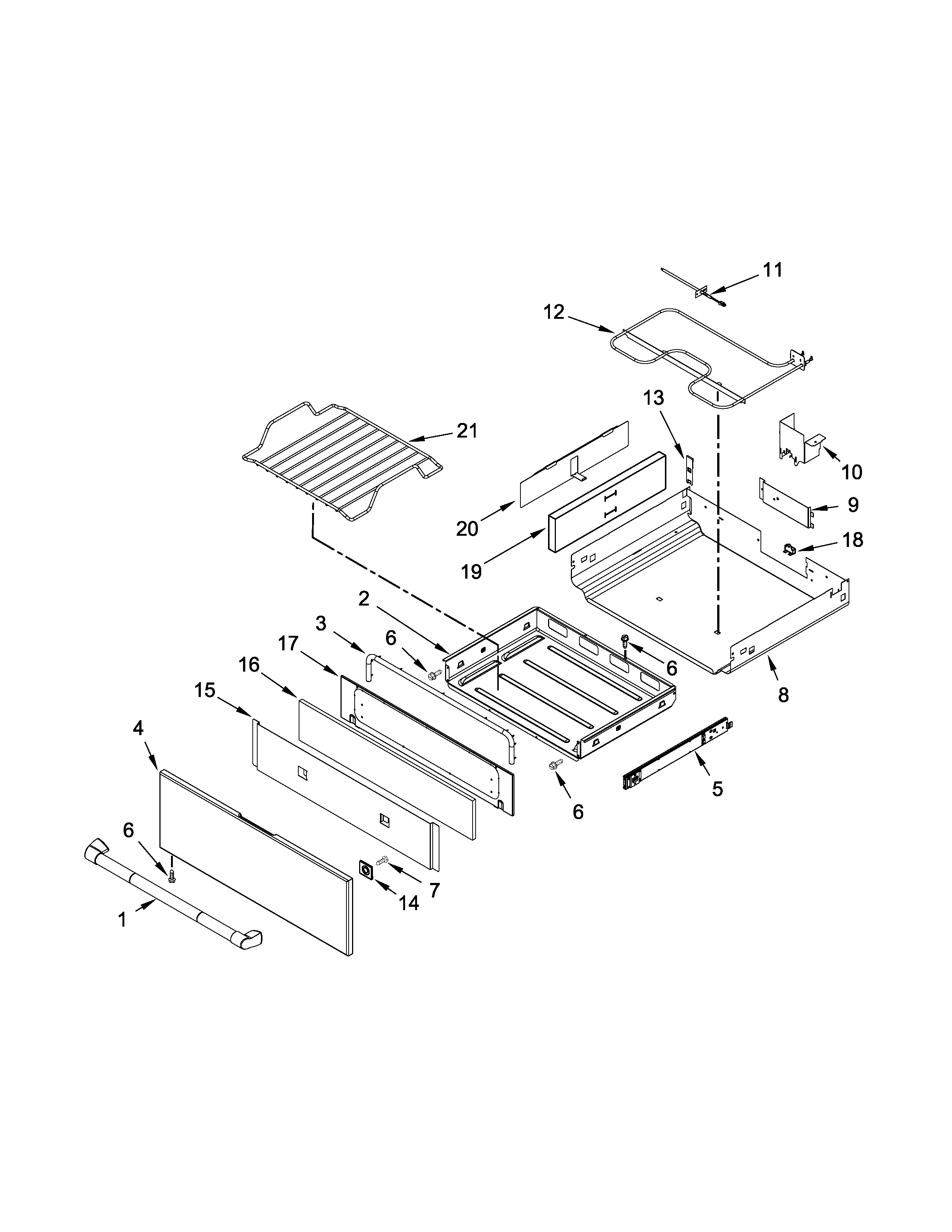 Jenn-Air JIS1450CDP0 drawer parts diagram