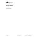 Amana AZF33X16DW00 cover sheet diagram