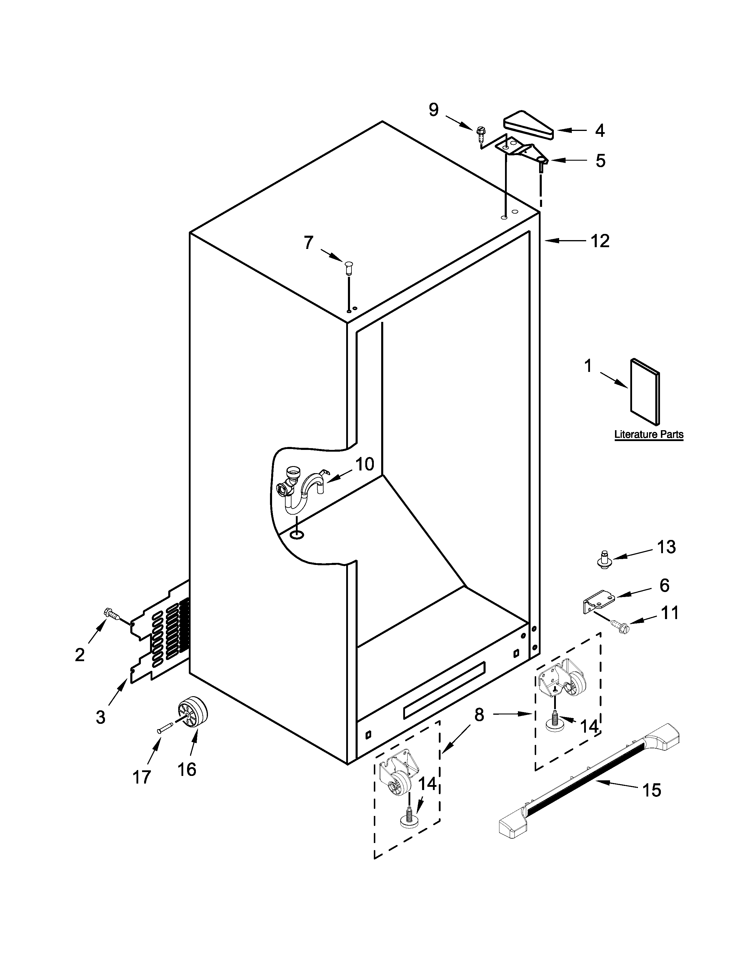 Maytag MZF34X20DW00 cabinet parts diagram